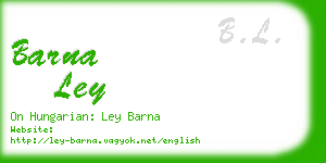 barna ley business card